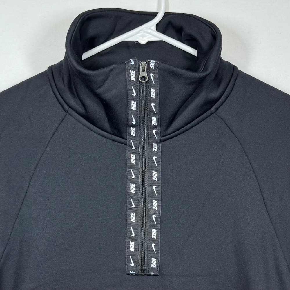 Nike Women's Therma-FIT Pullover Black Quarter Zip Training Top Sz XS - Picture 3 of 9